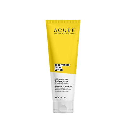 acure brightening glow lotion sweet orange and colloidal oatmeal vegan 238.5 ml