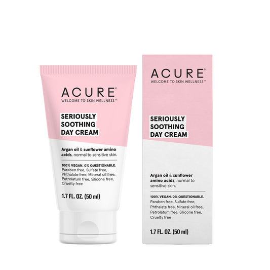 acure crème jour seriously soothing huile argan végane 50 ml