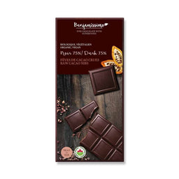 Chocolat Noir 75% - Fèves de Cacao Crues||Dark Chocolate 75% - Raw cacao nibs