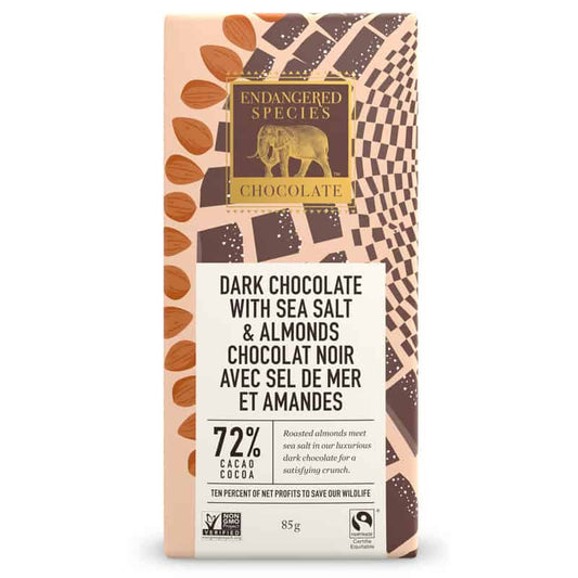 CHOCOLAT NOIR AVEC SEL DE MER ET AMANDES||Dark chocolate with sea salt and almonds