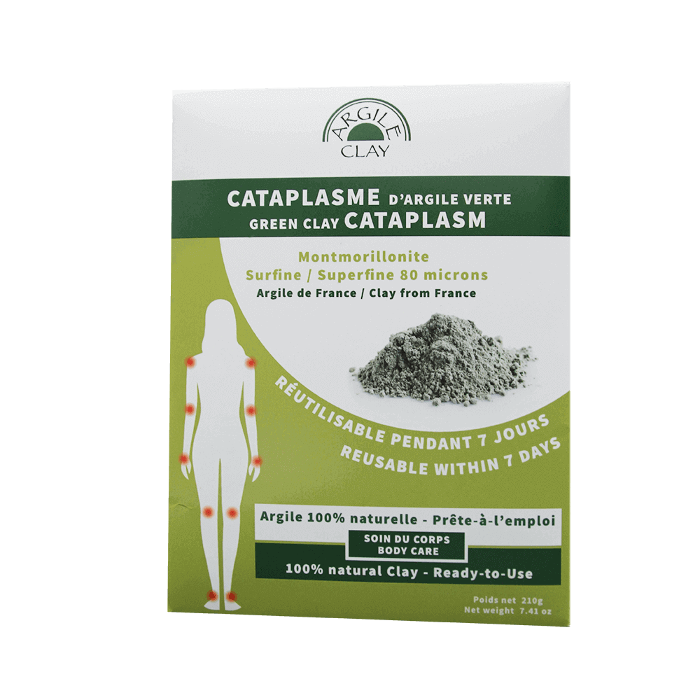 Cataplasme d’Argile Verte Montmorillonite||Clay montmorillonite green cataplasm superfine 80 microns