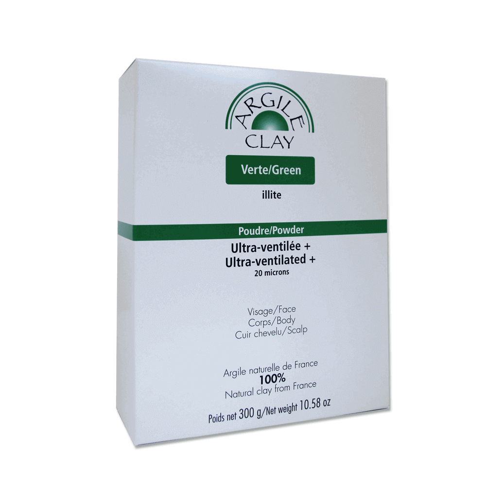 Clay illite green ultra-ventilated 20 microns