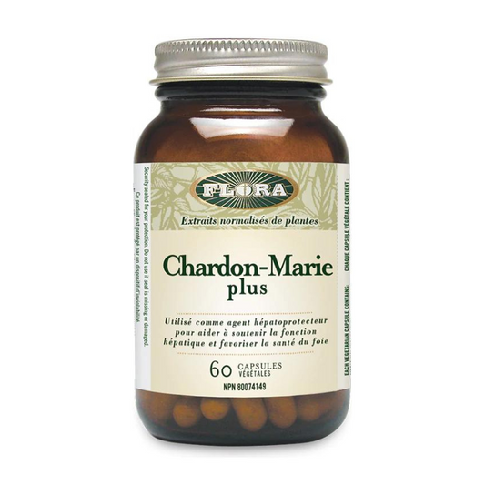 Flora chardon-Marie plus soutient la fonction hépatique et favoriser la santé du foie 60cap