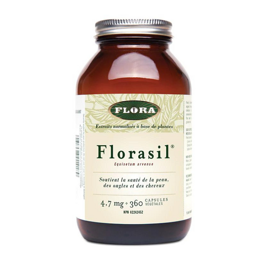 Flora Florasil soutien la santé de la peau des ongles et des cheveux 4.7 mg 360 capsules
