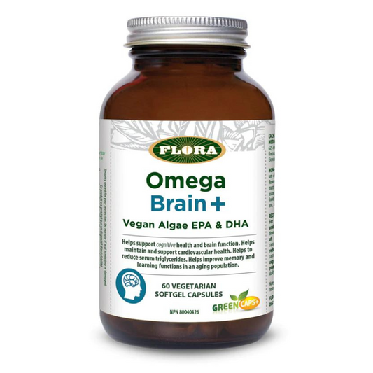 Flora Omega Brain+ vegan algae & DHA 60 capsules