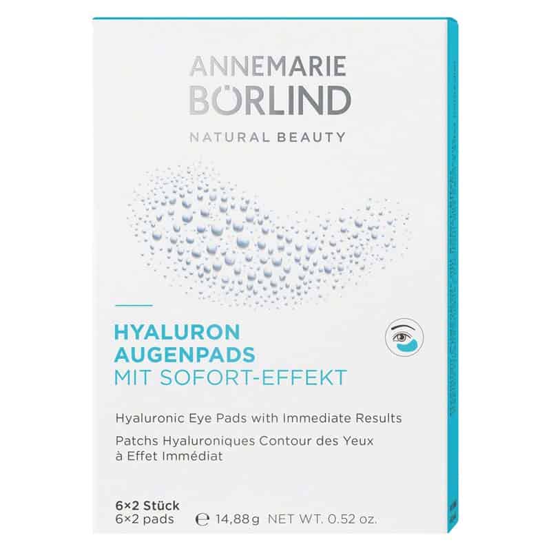AnneMarie Borlind Hyaluron Augenpads Patchs hyaluroniques contour des yeux a effet immédiat 6 x 2 pads