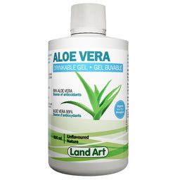 Land Art aloe vera gel buvable source d'antioxydants biologique saveur nature 500 ml