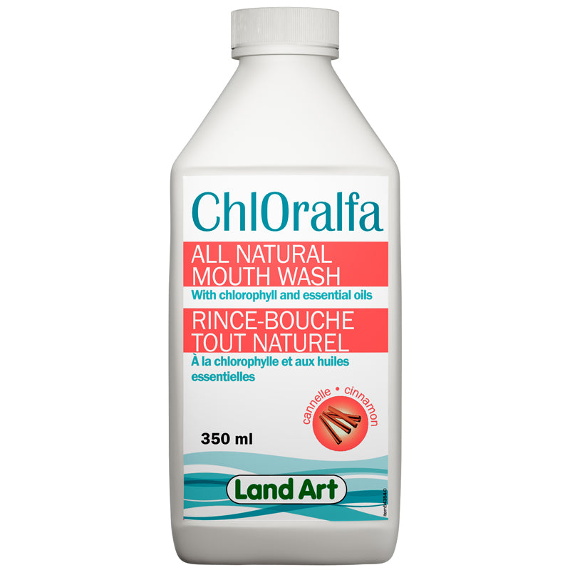 Land Art chloralfa rince-bouche tout naturel à la chlorophylle et aux huiles essentielles cannelle 350 ml