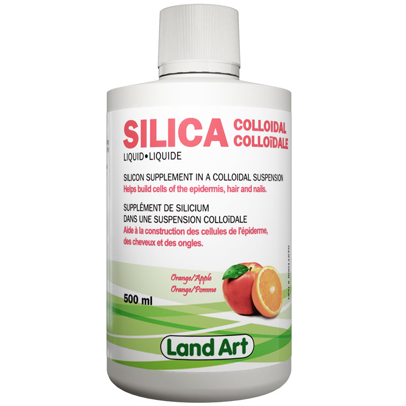 Land Art silica colloïdal liquide aide à la construction des cellules de l'épiderme cheveux ongles saveur orange pomme 500 ml 