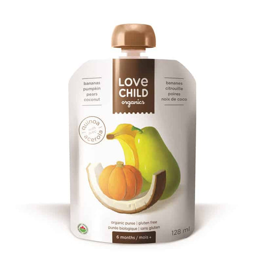 Purée Bananes Citrouille Poires Noix de Coco||Puree - Bananas pumpkin pears coconut Organic