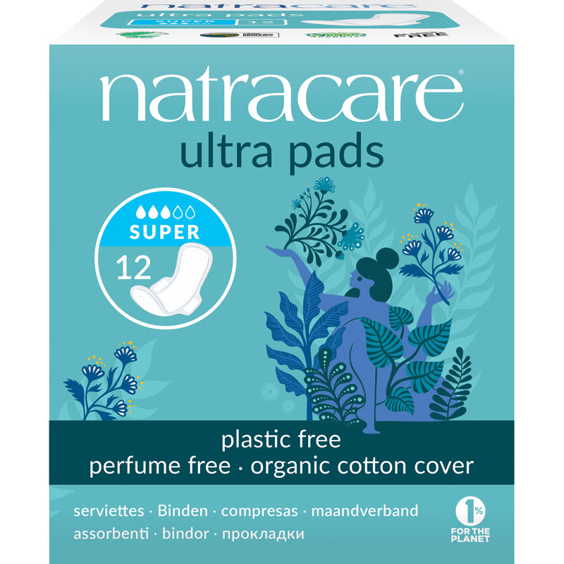 Natracare ultra pads serviettes hygiénique naturelles absorption super sans plastique biologique sans parfum  12