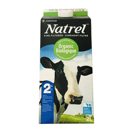 LAIT DE VACHE BIO 2% 2L NATREL||Milk 2% - Fine-filtered - Organic