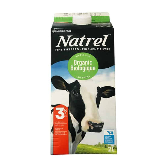 LAIT DE VACHE BIO 3.8% 2L NATREL||Milk 3.8% - Organic
