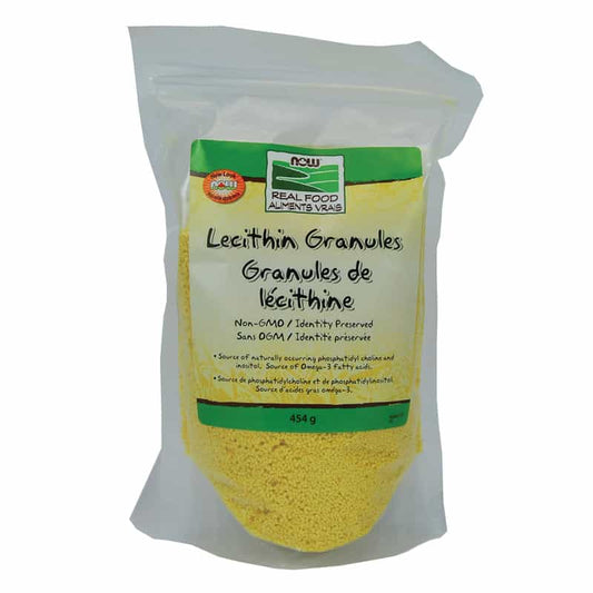 now aliments vrais granules de lécithine identité préservée sans ogm source d'acides gras oméga-3 454 g