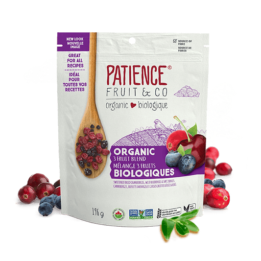 patience fruit & co biologique source fibres mélange 3 fruits biologiques sans ogm 196 g