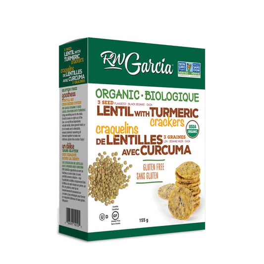 Craquelins bio de lentilles avec curcuma 3 graines||Lentil with turmeric crackers Organic