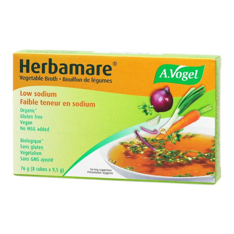 A.Vogel Herbamare - Bouillon Légumes Bio Faible En Sodium 8 Cubes Sans gluten Végane SDans GMS ajouté