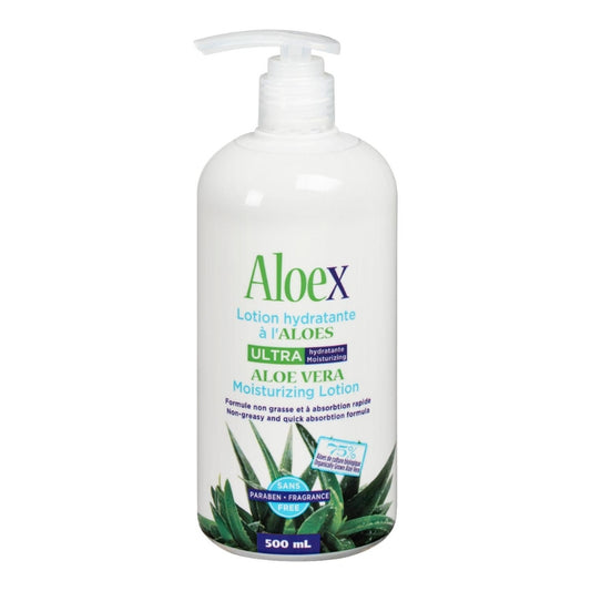 Aloex Lotion Hydratante À L'Aloes Sans fragrances Formule non grasse 