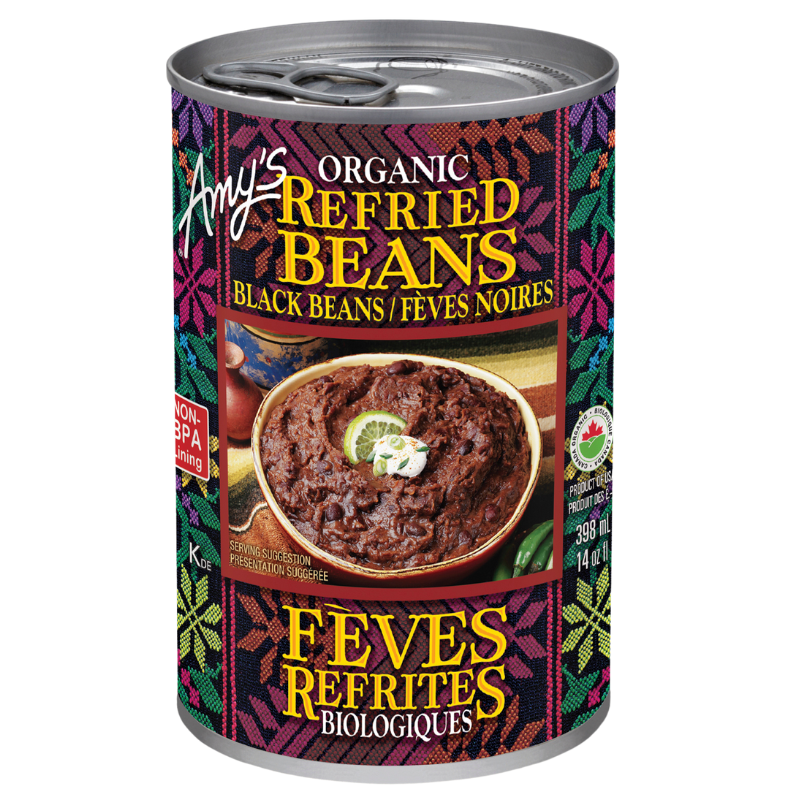 Haricots Noirs Refrits Biologiques||Refried Back Beans Organic