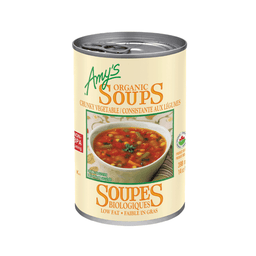 Soupe consistante aux légumes bio Faible en gras