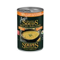 Split pea organic soup -Lower in sodium