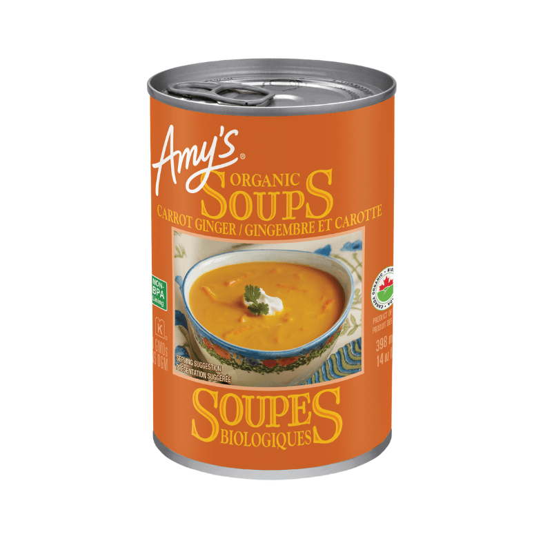 Carrot ginger organic soup