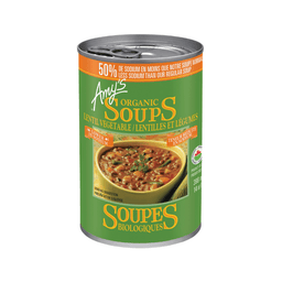 Soupe Lentilles & légumes bio - Teneur réduite en sodium