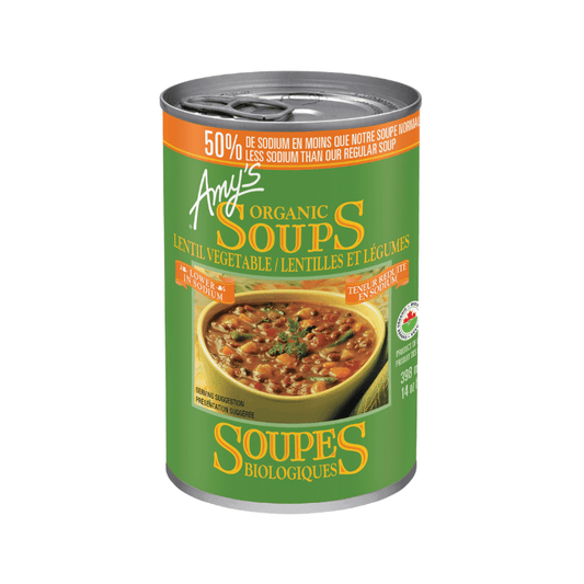 Soupe Lentilles & légumes bio - Teneur réduite en sodium||Lentil vegetable organic soup - Lower in sodium