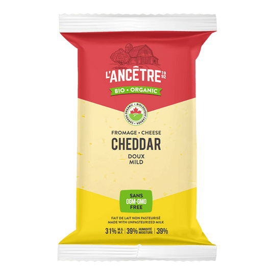 FROMAGE CHEDDAR DOUX BIO||Cheddar cheese - Mild - Organic