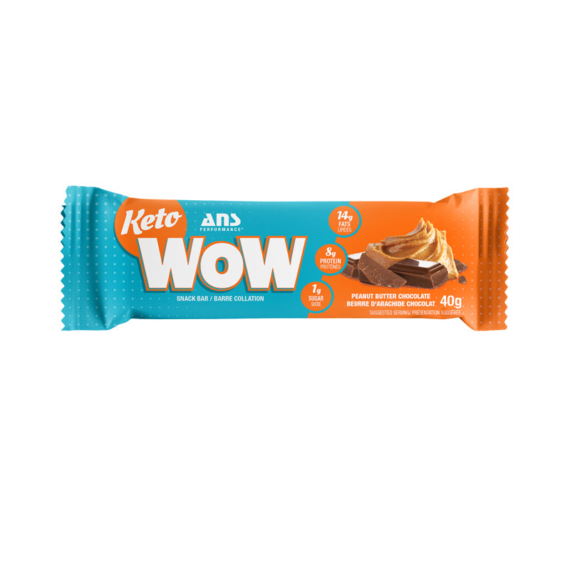 Barre Keto WOW - Beurre d'arachide et Chocolat||WOW Keto Bar - Peanut Butter and Chocolate
