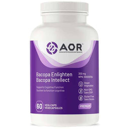 AOR Bacopa intellect 300 mg soutient la fonction cognitive végétalien sans ogm sans gluten 60 végécapsules 