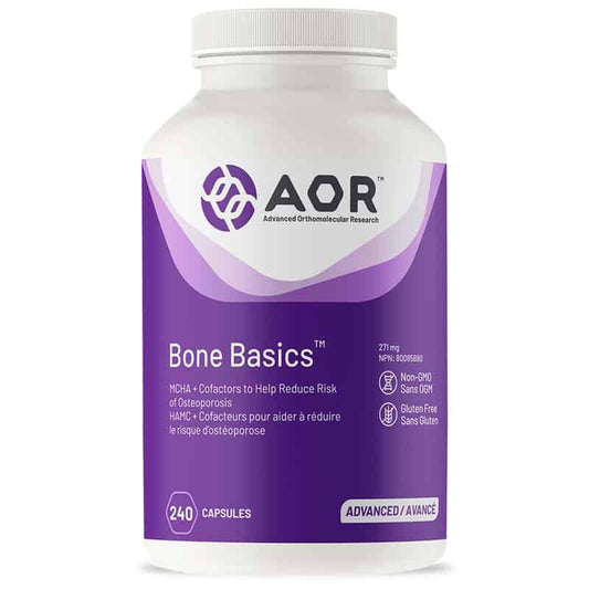 AOR Bone basics 271 mg HAMC + cofacteurs pour aider a réduire le risque d'ostéoporose sans ogm sans gluten 240 capsules