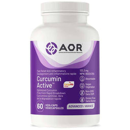 AOR Curcumin 133.3 mg active soulagement anti-inflammatoire rapide absorbable végétalien sans ogm sans gluten 60 végécapsules