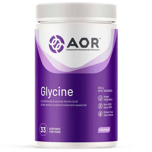 AOR Glycine 500 g acide aminé conditionnellement essentiel végétalien sans ogm sans gluten 33 portions
