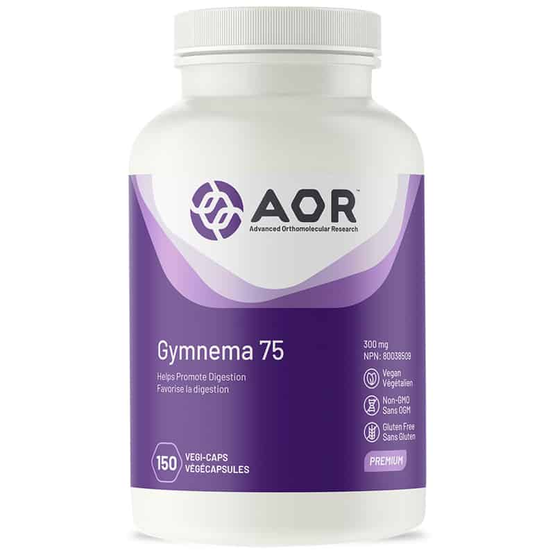 AOR Gymnema 75 300 mg favorise la digestion végétalien sans ogm sans gluten 150 végécapsules