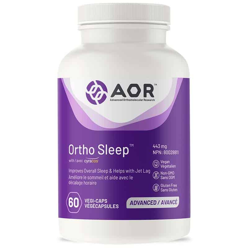 AOR Ortho sleep 443 mg améliore le sommeil et aide avec le décalage horaire végétalien sans ogm sans gluten 60 végécapsules