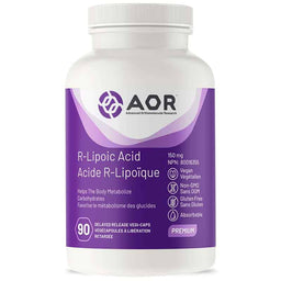 AOR acide r-lipoïque 150 mg favorise le métabolisme des glucides végétalien sans ogm sans gluten absorbable 90 végécapsules