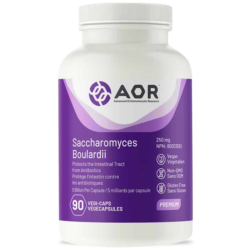 AOR saccharomyces boulardii 250 mg protège l'intestin contre les antibiotiques 5 milliards  végétalien sans ogm sans gluten 90 végécapsules