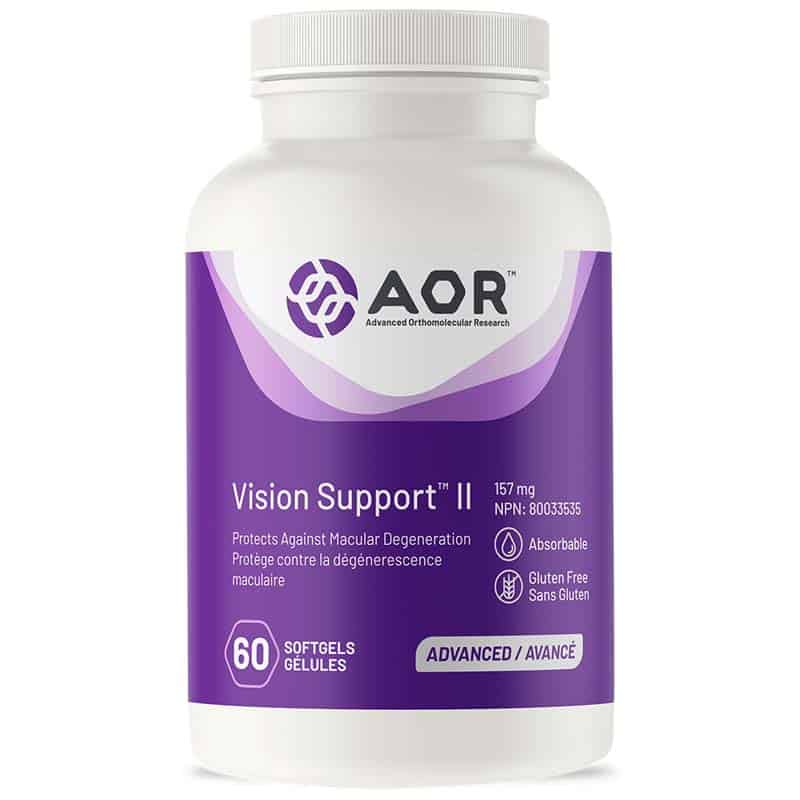 AOR Vision support ll 157 mg protège contre la dégénérescence musculaire absorbable sans gluten 60 gélules 