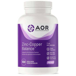 AOR Zinc copper balance 17 mg soutien du systeme immunitaire végétalien sans ogm sans gluten 100 végécapsules