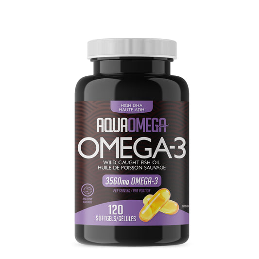 Aquaomega huile poisson sauvage omega 3 haute dha 3560 mg