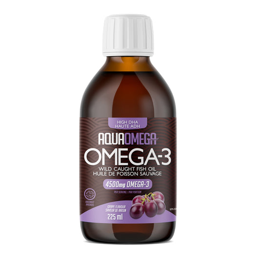 Aquaomega huile poisson sauvage omega 3 haute dha raisin 4500  mg