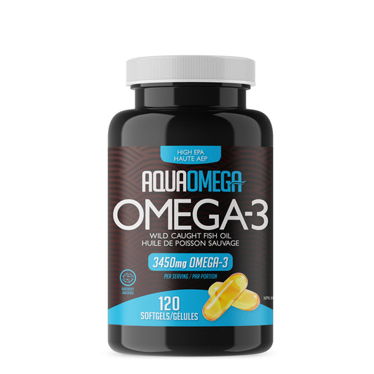 Aquaomega huile poisson omega 3 haute aep 3450 mg gélules