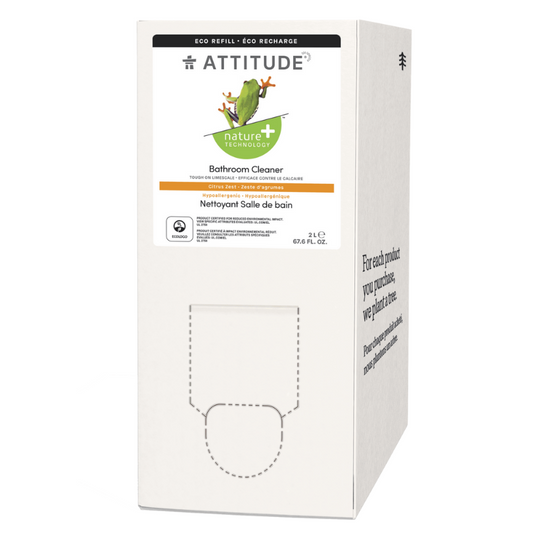 attitude recharge 2 litres Nature + Nettoyant Salle De Bain - Zeste D'Agrumes