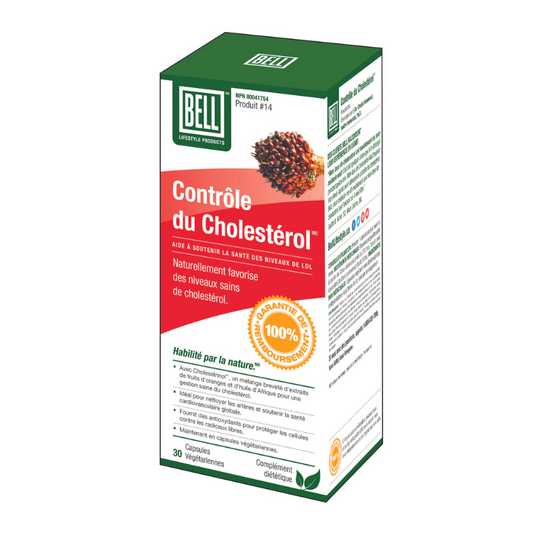 Bell Contrôle Du Cholestérol  Soutient les artères et la santé cardiovasculaire Sans allergènes sans OGM LDL sains 