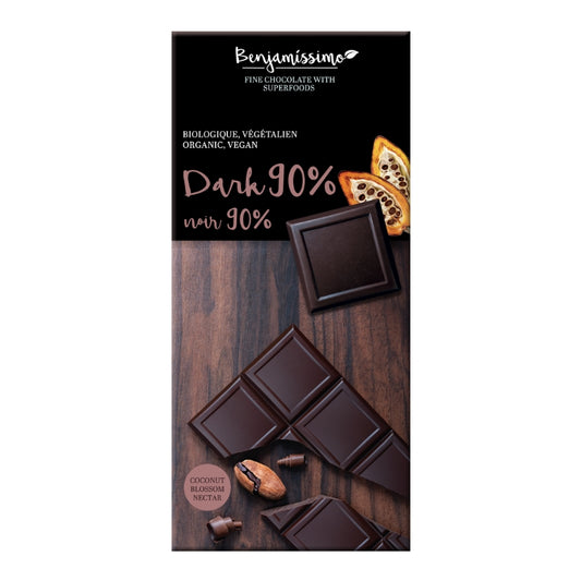 Benjamissimo Chocolat Végane Noir à 90 % Biologique