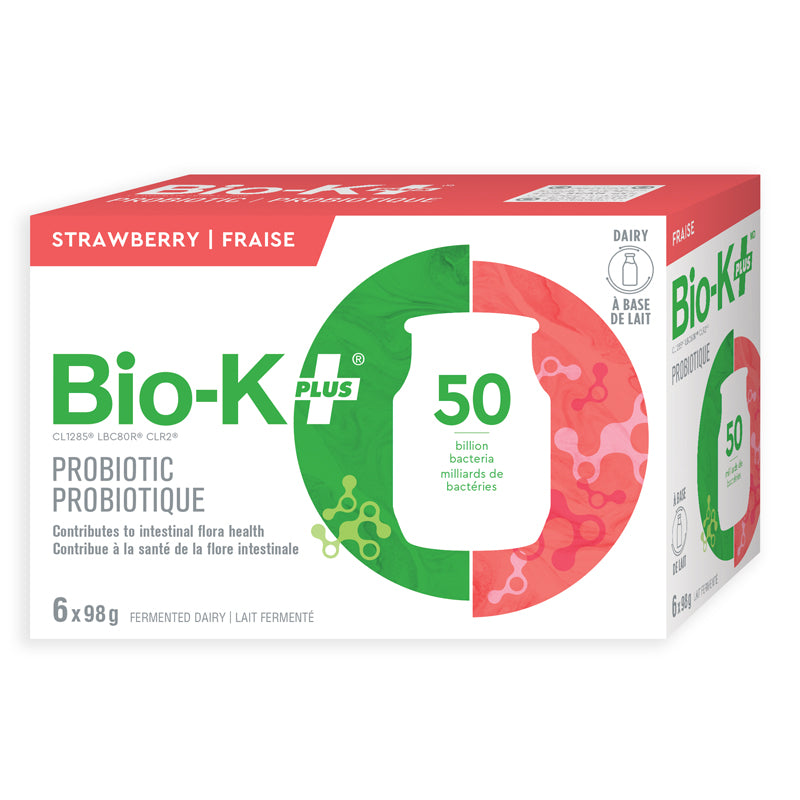 Bio-K plus probiotique 50 milliards lait fermenté fraise