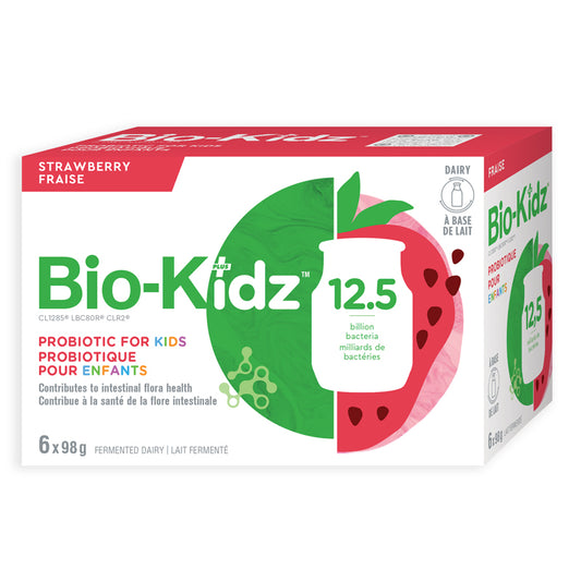 Bio-K plus probiotique enfants 12.5 milliards lait fermenté fraise