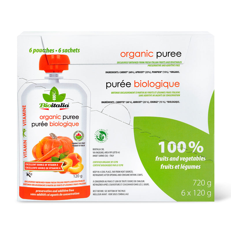 Carrots Apricots & Squash Puree Organic
