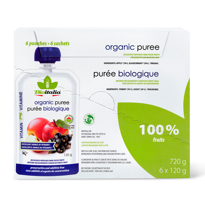 Purée De Pommes Et Cassis Bio||Apple & Blackcurrant Puree Organic